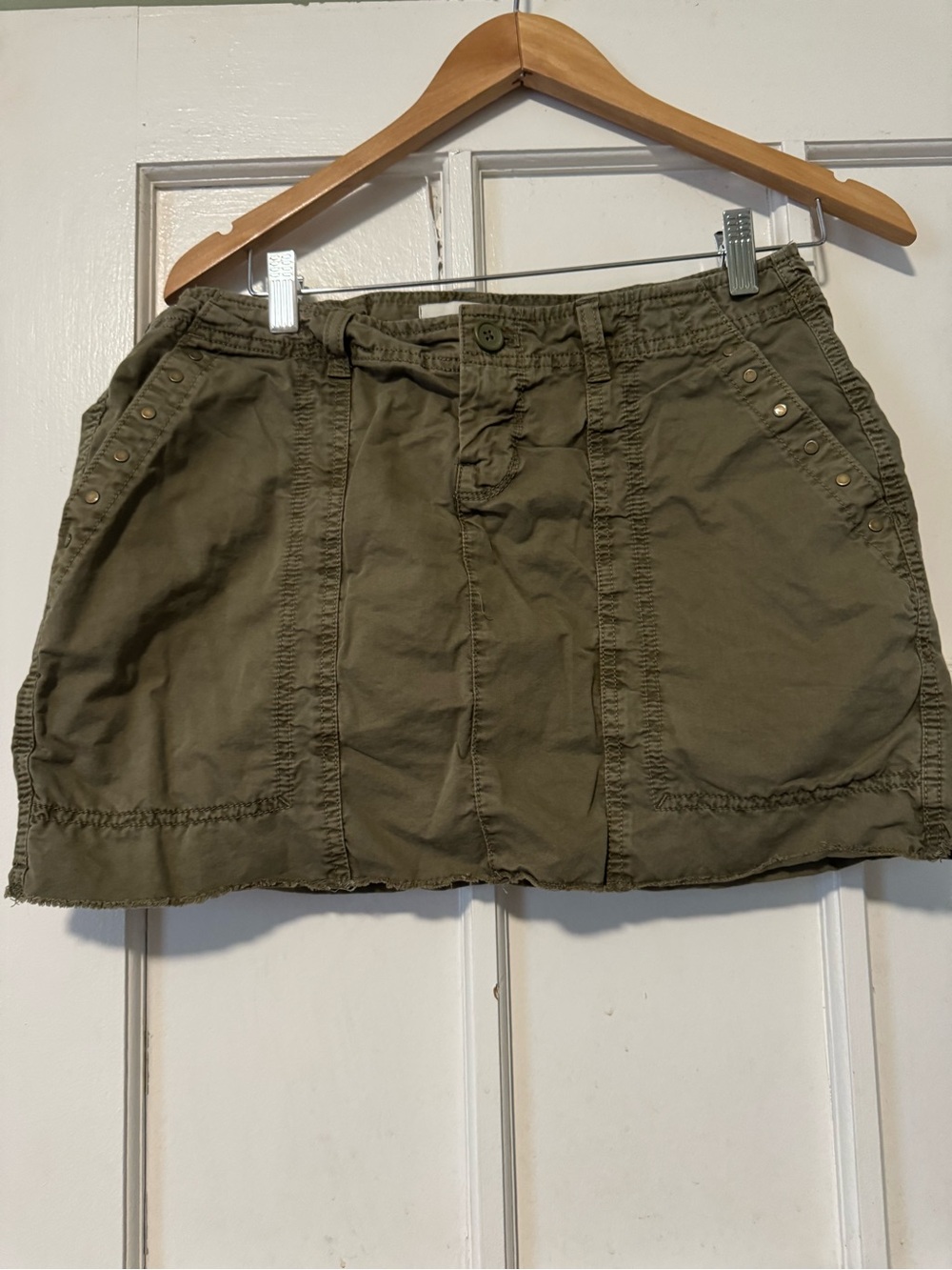 Old Navy Olive Utility Mini Skirt